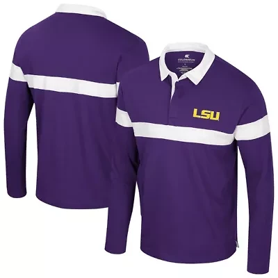 NCAA LSU Tigers Too Cool For School Long Sleeve Polo
