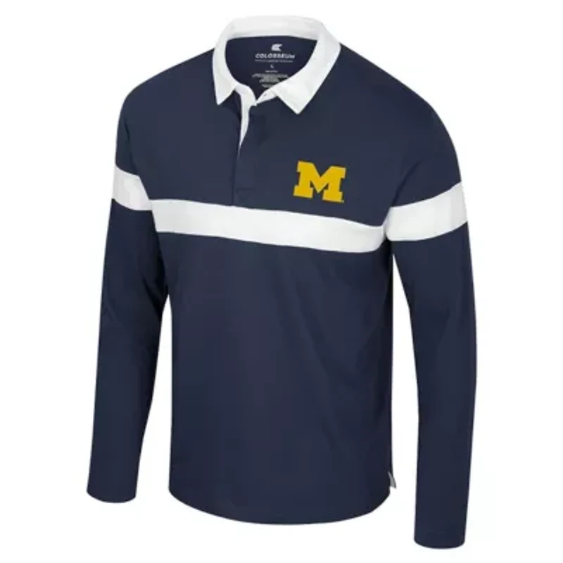 NCAA Michigan Wolverines Too Cool For School Long Sleeve Polo