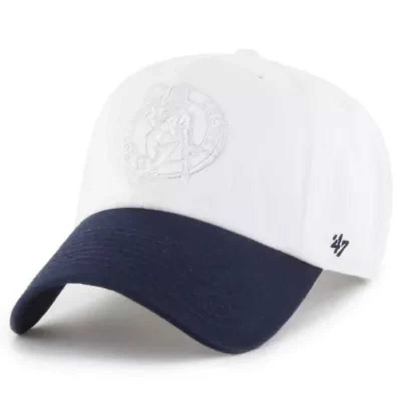 NBA x White/Navy Boston Celtics Courtside Cleanup Adjustable Hat