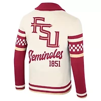 NCAA Unisex Florida State Seminoles Wild Collective Button-Up Jacquard Sweater
