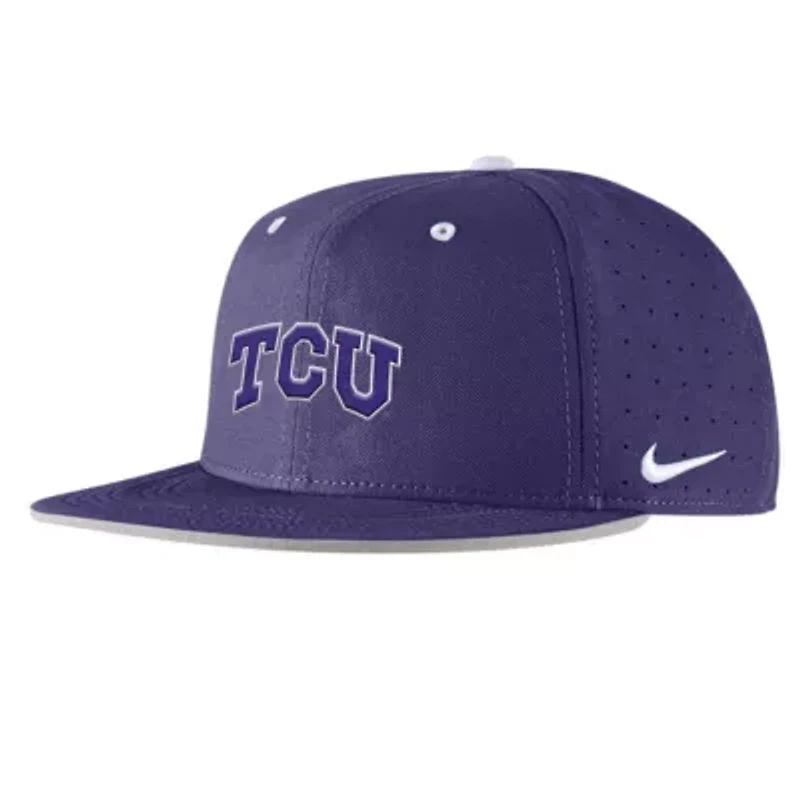 NCAA Nike TCU Horned Frogs 2025 On-Field True Performance Baseball Fitted Hat