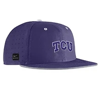 NCAA Nike TCU Horned Frogs 2025 On-Field True Performance Baseball Fitted Hat