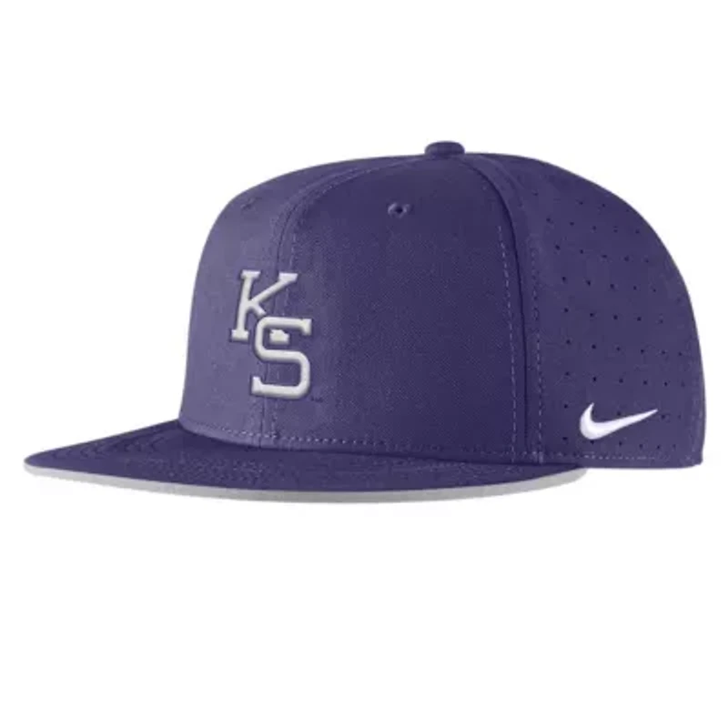 NCAA Nike Kansas State Wildcats 2025 On-Field True Performance Baseball Fitted Hat