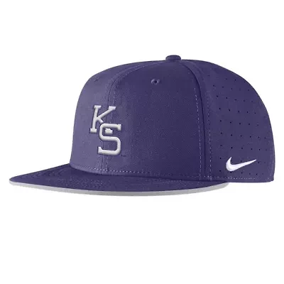 NCAA Nike Kansas State Wildcats 2025 On-Field True Performance Baseball Fitted Hat