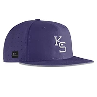 NCAA Nike Kansas State Wildcats 2025 On-Field True Performance Baseball Fitted Hat