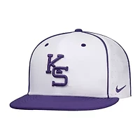 NCAA Nike Kansas State Wildcats 2025 On-Field True Performance Baseball Fitted Hat