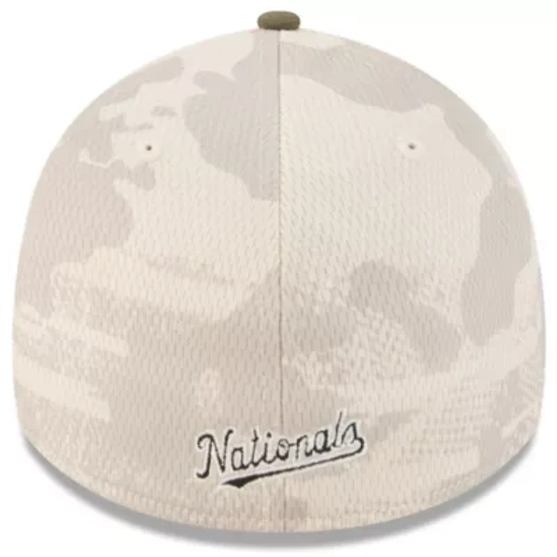 MLB Light Beige/Olive Washington Nationals 2025 Armed Forces Day 39THIRTY Flex Hat