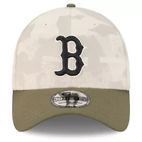 Boston Red Sox MLB Light Beige/Olive 2025 Armed Forces Day 39THIRTY Flex Hat