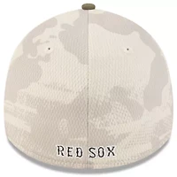 Boston Red Sox MLB Light Beige/Olive 2025 Armed Forces Day 39THIRTY Flex Hat