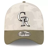 MLB Light Beige/Olive Colorado Rockies 2025 Armed Forces Day 39THIRTY Flex Hat