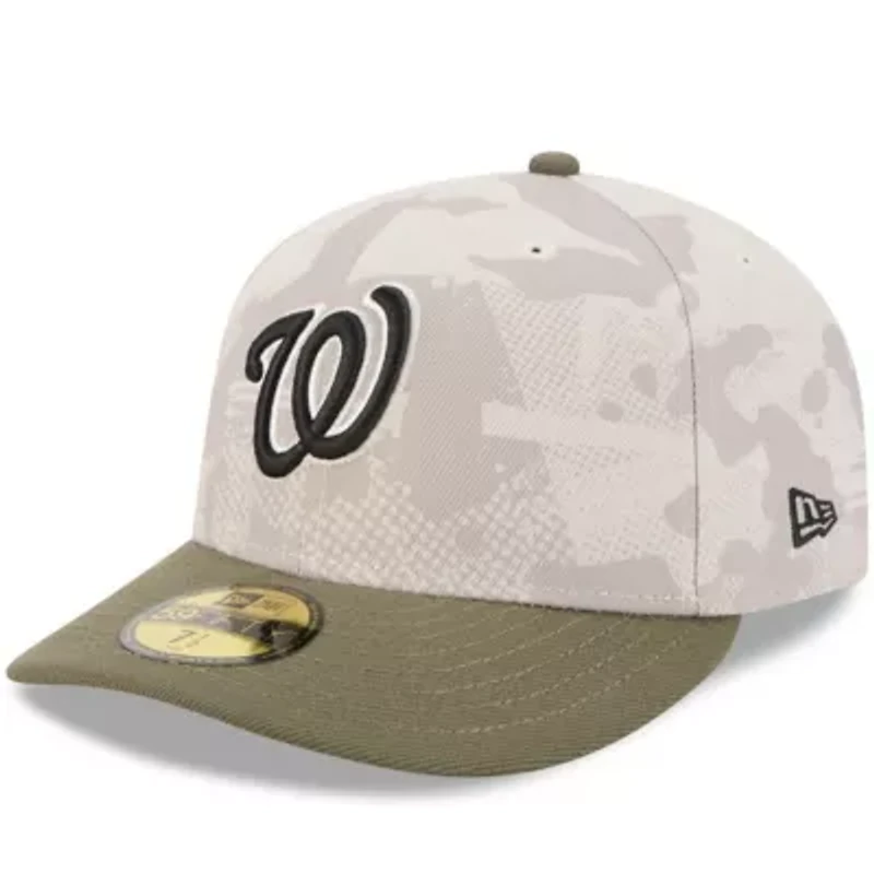 MLB Light Beige/Olive Washington Nationals 2025 Armed Forces Day 59FIFTY Fitted Hat