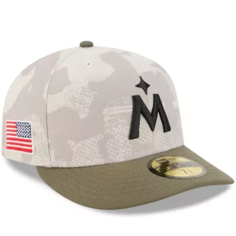 MLB Light Beige/Olive Minnesota Twins 2025 Armed Forces Day 59FIFTY Fitted Hat