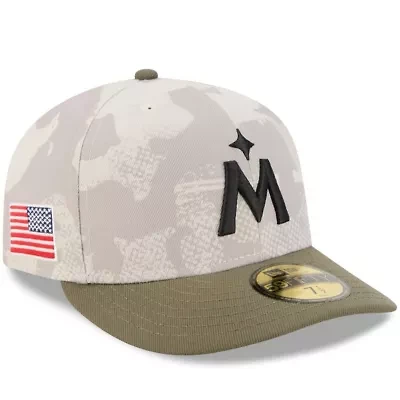MLB Light Beige/Olive Minnesota Twins 2025 Armed Forces Day 59FIFTY Fitted Hat