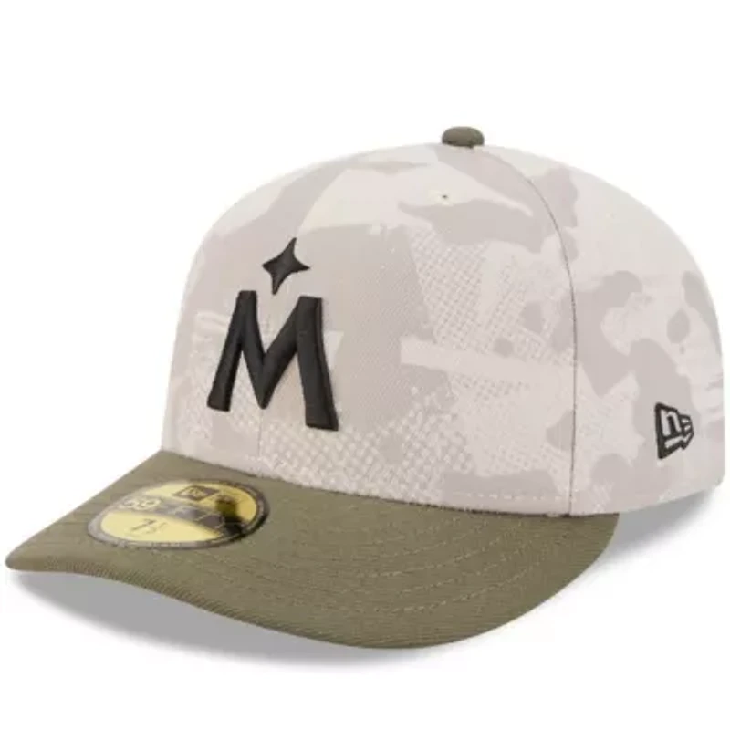MLB Light Beige/Olive Minnesota Twins 2025 Armed Forces Day 59FIFTY Fitted Hat