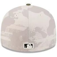 MLB Light Beige/Olive Minnesota Twins 2025 Armed Forces Day 59FIFTY Fitted Hat