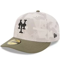 MLB Light Beige/Olive New York Mets 2025 Armed Forces Day 59FIFTY Fitted Hat