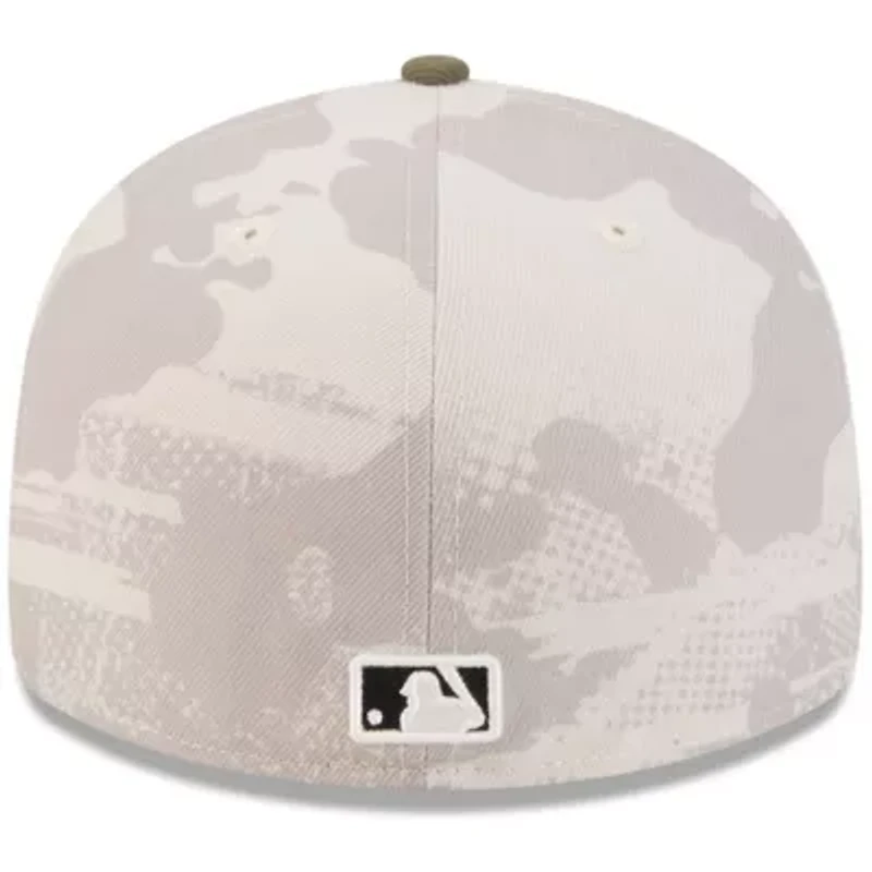 MLB Light Beige/Olive New York Mets 2025 Armed Forces Day 59FIFTY Fitted Hat