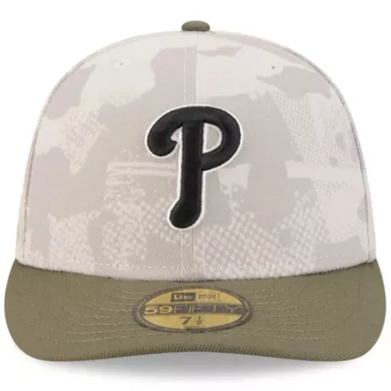 MLB Light Beige/Olive Philadelphia Phillies 2025 Armed Forces Day 59FIFTY Fitted Hat
