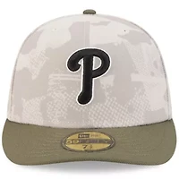 MLB Light Beige/Olive Philadelphia Phillies 2025 Armed Forces Day 59FIFTY Fitted Hat