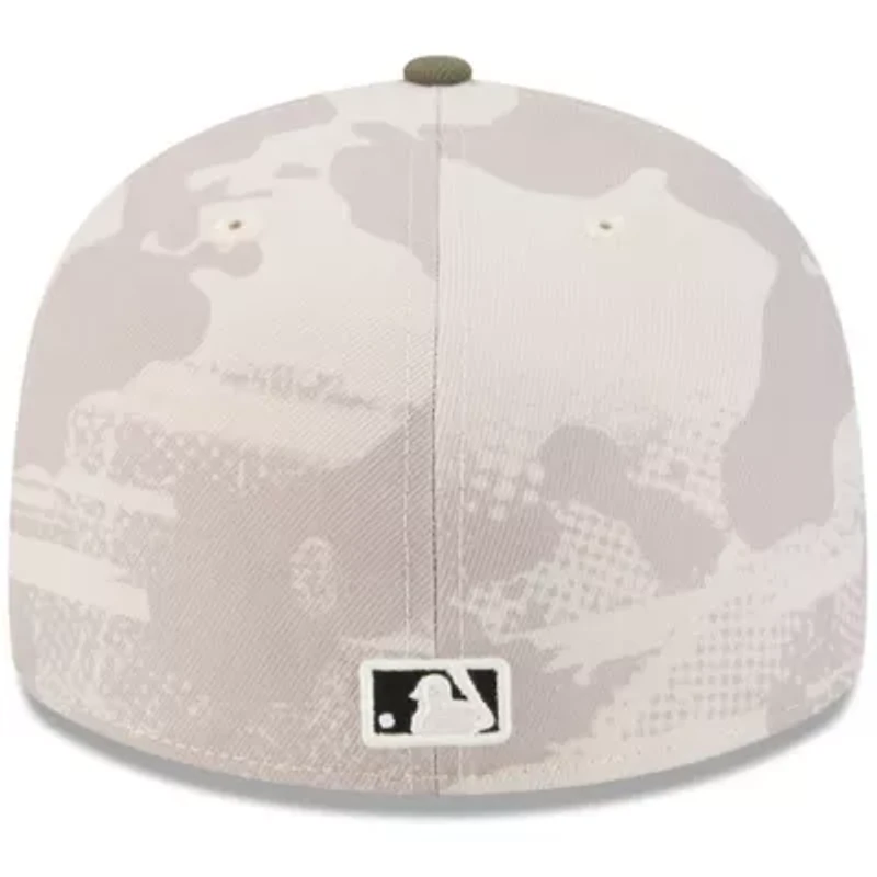 MLB Light Beige/Olive Texas Rangers 2025 Armed Forces Day 59FIFTY Fitted Hat