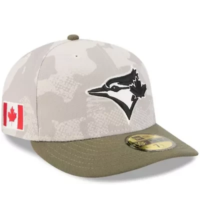 Toronto Blue Jays MLB Light Beige/Olive 2025 Armed Forces Day 59FIFTY Fitted Hat