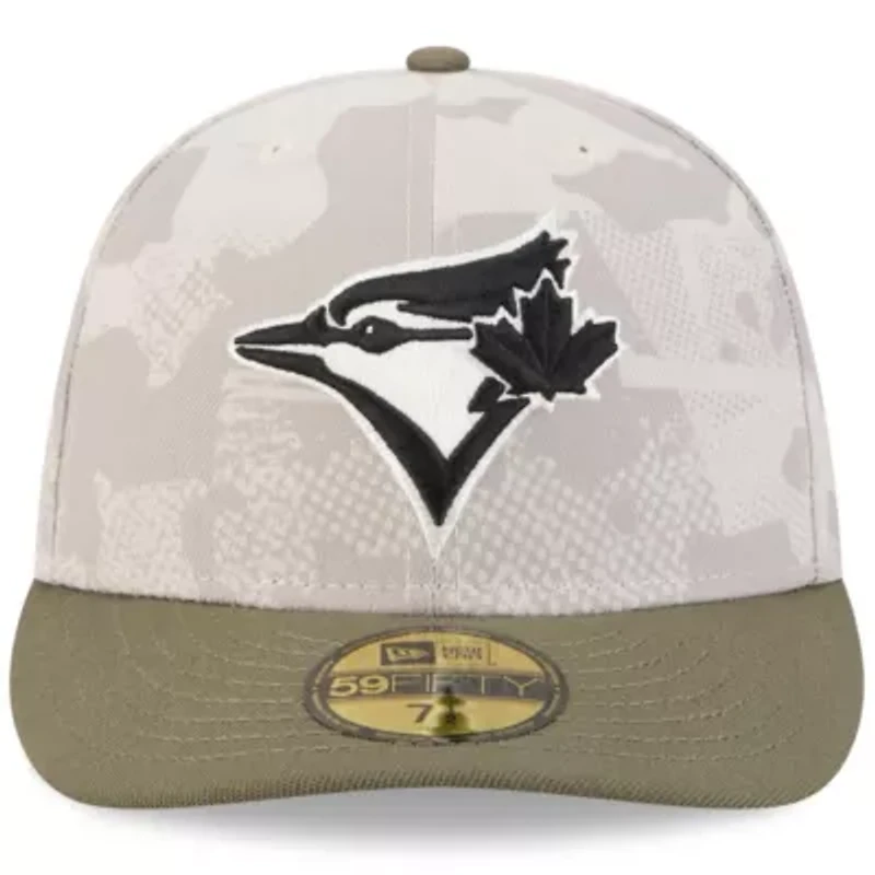 Toronto Blue Jays MLB Light Beige/Olive 2025 Armed Forces Day 59FIFTY Fitted Hat