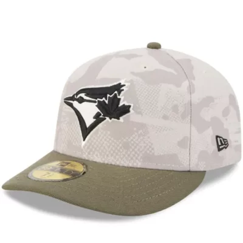 Toronto Blue Jays MLB Light Beige/Olive 2025 Armed Forces Day 59FIFTY Fitted Hat