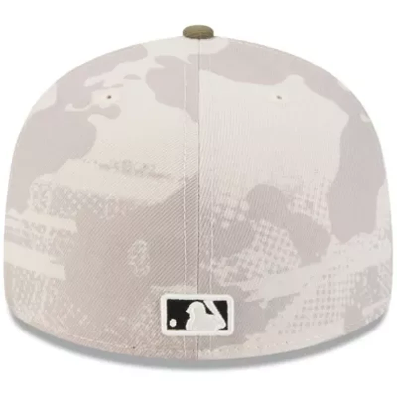 Toronto Blue Jays MLB Light Beige/Olive 2025 Armed Forces Day 59FIFTY Fitted Hat
