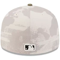 Toronto Blue Jays MLB Light Beige/Olive 2025 Armed Forces Day 59FIFTY Fitted Hat