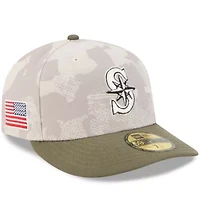 MLB Light Beige/Olive Seattle Mariners 2025 Armed Forces Day 59FIFTY Fitted Hat