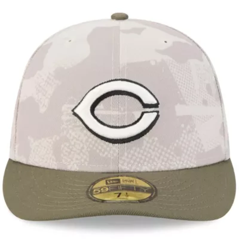 MLB Light Beige/Olive Cincinnati Reds 2025 Armed Forces Day 59FIFTY Fitted Hat