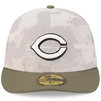 MLB Light Beige/Olive Cincinnati Reds 2025 Armed Forces Day 59FIFTY Fitted Hat