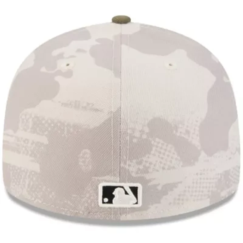 MLB Light Beige/Olive Cincinnati Reds 2025 Armed Forces Day 59FIFTY Fitted Hat
