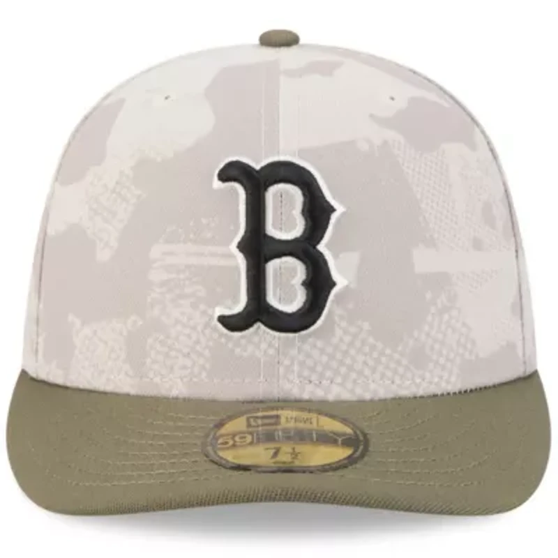Boston Red Sox MLB Light Beige/Olive 2025 Armed Forces Day 59FIFTY Fitted Hat