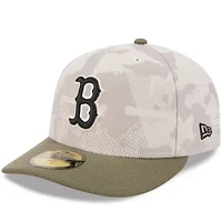 Boston Red Sox MLB Light Beige/Olive 2025 Armed Forces Day 59FIFTY Fitted Hat