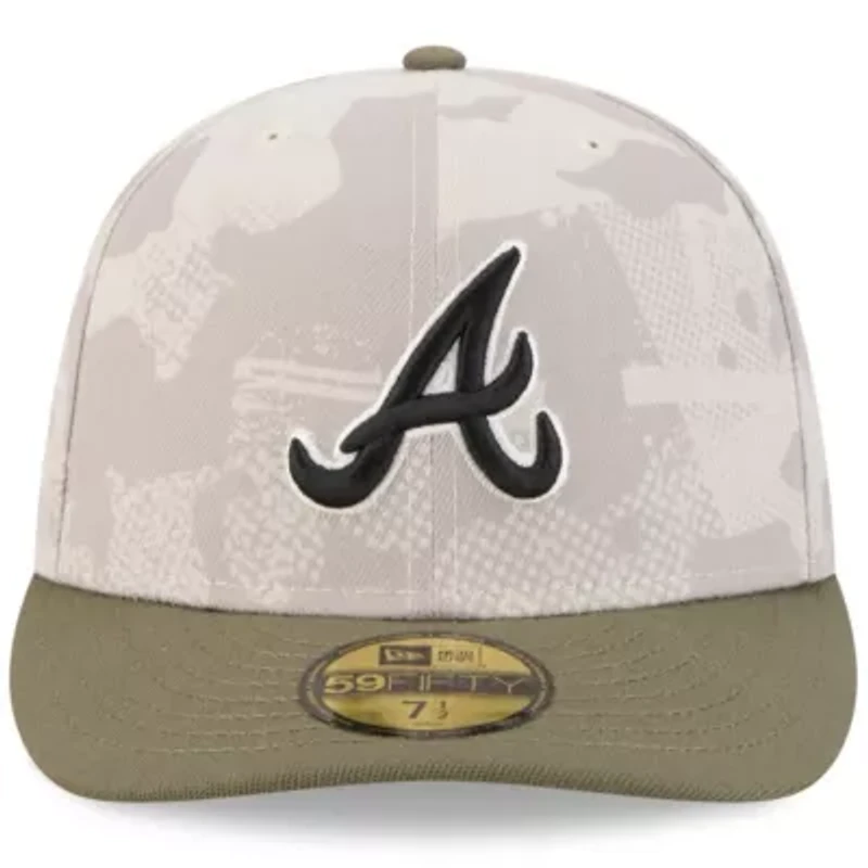 MLB Light Beige/Olive Atlanta Braves 2025 Armed Forces Day 59FIFTY Fitted Hat