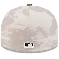 MLB Light Beige/Olive Atlanta Braves 2025 Armed Forces Day 59FIFTY Fitted Hat