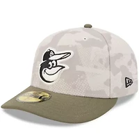 MLB Light Beige/Olive Baltimore Orioles 2025 Armed Forces Day 59FIFTY Fitted Hat