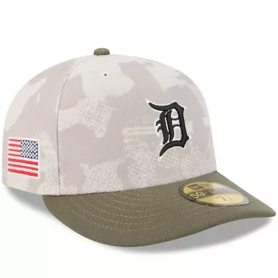 MLB Light Beige/Olive Detroit Tigers 2025 Armed Forces Day 59FIFTY Fitted Hat