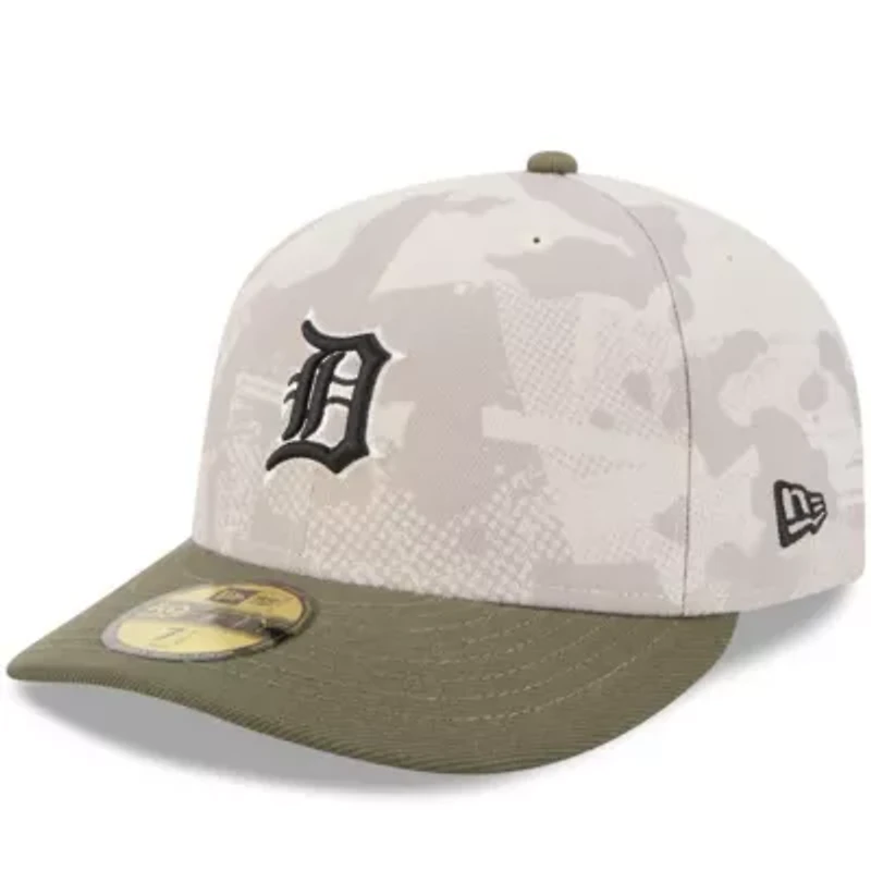 MLB Light Beige/Olive Detroit Tigers 2025 Armed Forces Day 59FIFTY Fitted Hat