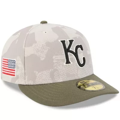 MLB Light Beige/Olive Kansas City Royals 2025 Armed Forces Day 59FIFTY Fitted Hat