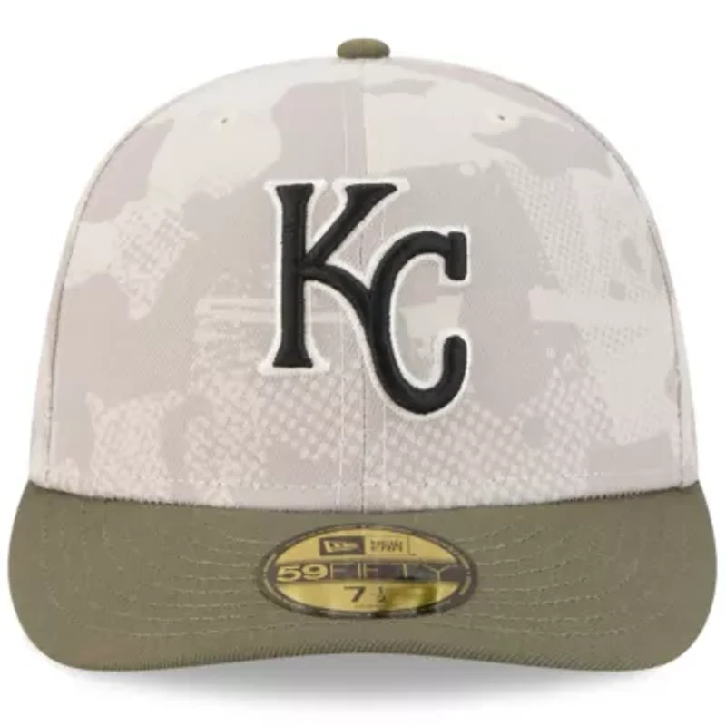 MLB Light Beige/Olive Kansas City Royals 2025 Armed Forces Day 59FIFTY Fitted Hat