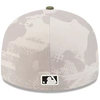 MLB Light Beige/Olive Kansas City Royals 2025 Armed Forces Day 59FIFTY Fitted Hat