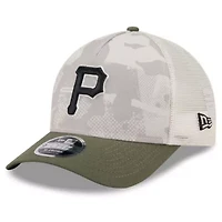 MLB Light Beige/Olive Pittsburgh Pirates 2025 Armed Forces Day 9FORTY M-Crown A-Frame Adjustable Hat