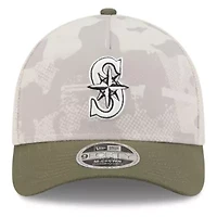 MLB Light Beige/Olive Seattle Mariners 2025 Armed Forces Day 9FORTY M-Crown A-Frame Adjustable Hat