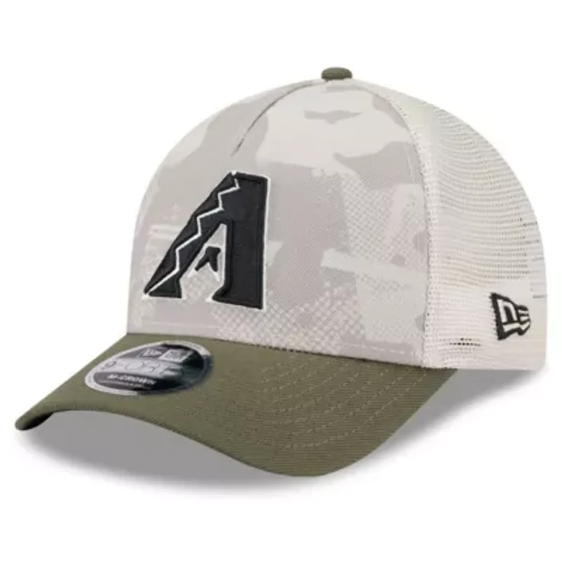 MLB Light Beige/Olive Arizona Diamondbacks 2025 Armed Forces Day 9FORTY M-Crown A-Frame Adjustable Hat