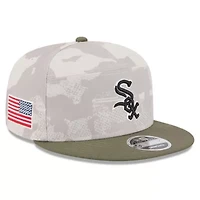 Chicago White Sox MLB Light Beige/Olive Chicago Sox 2025 Armed Forces Day Split Panel 9FIFTY Snapback Hat