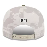 Chicago White Sox MLB Light Beige/Olive Chicago Sox 2025 Armed Forces Day Split Panel 9FIFTY Snapback Hat
