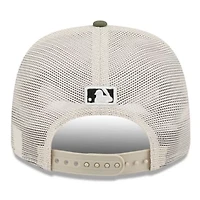 Oakland Athletics MLB Light Beige/Olive Athletics 2025 Armed Forces Day 9SEVENTY Stretch-Snap Hat