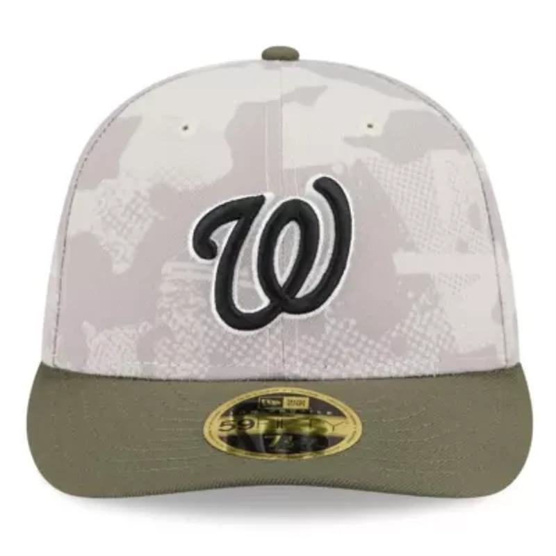 MLB Light Beige/Olive Washington Nationals 2025 Armed Forces Day Low 59FIFTY Fitted Hat
